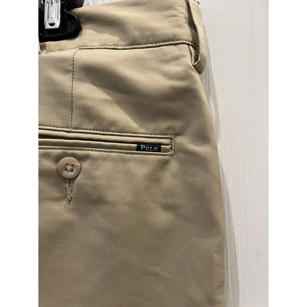Polo Ralph Lauren Performance Slim Fit Polyester Chino Men's 35x32 Khaki Flat‎